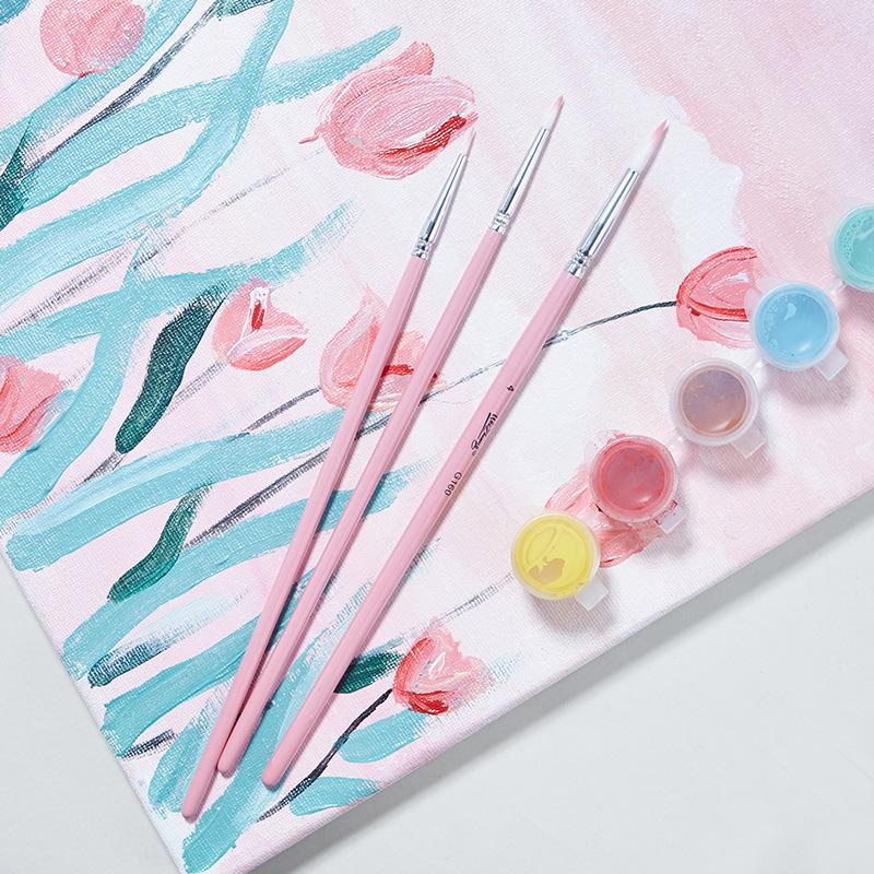 3Pcs/Set Fine Hand Painted Thin Hook Line Pen Nylon Brush Art Supplies Drawing Art Pen Paint Brush Acrylic Painting Pen