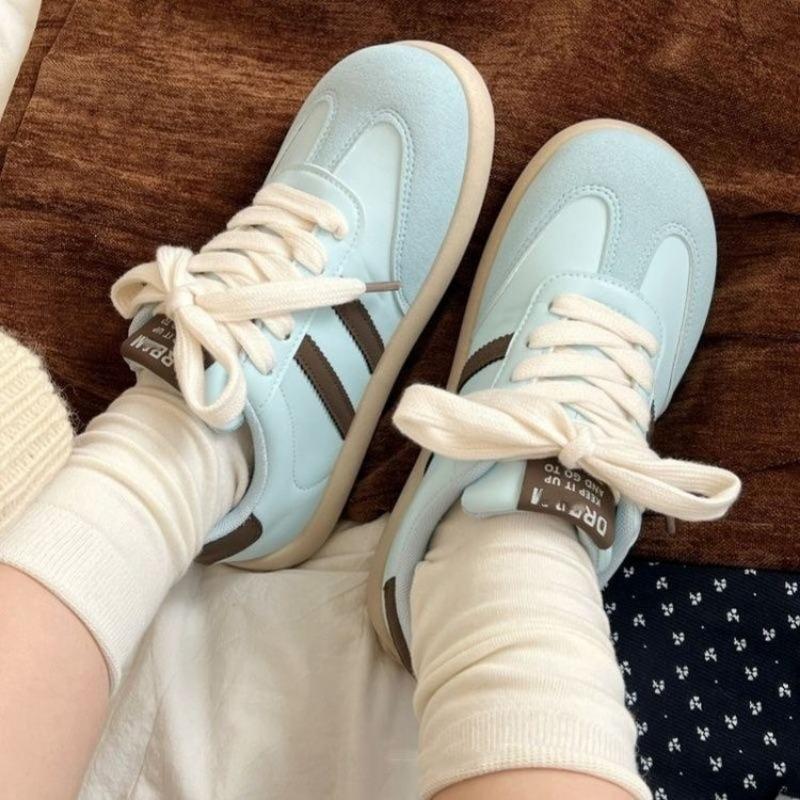 German Training Board Shoes Women's Big-head Spring Versatile Student Sports Forrest Gump White Sneakers