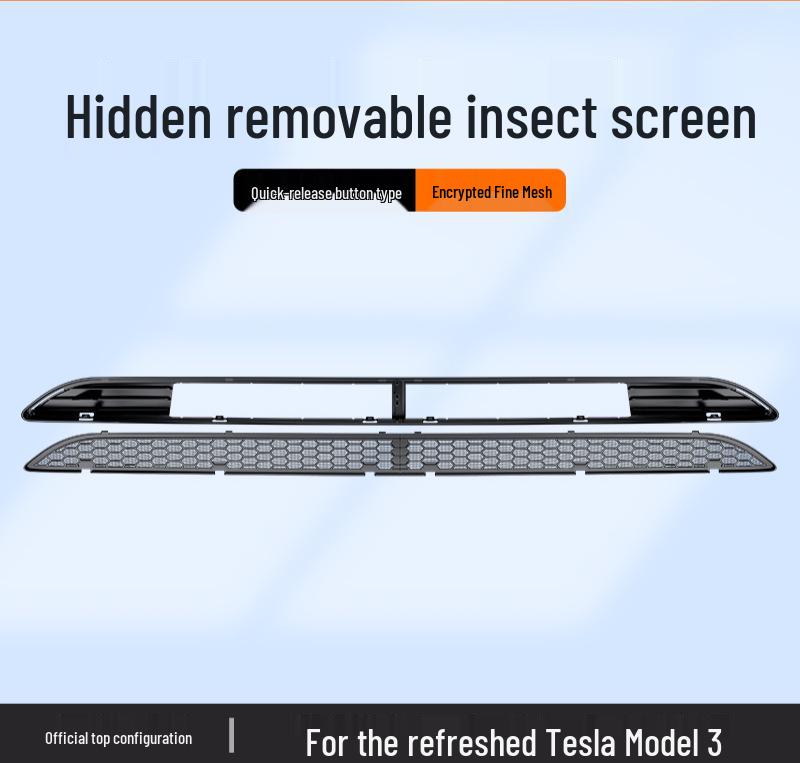 Tesla Model 3/Y Removable Insect Screen Center Air Intake Decor Accessory