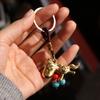 Vintage Chinese Zodiac Key Ring Feng Shui Weaving Key Chains Lucky Horse Bag Pendant  New Year