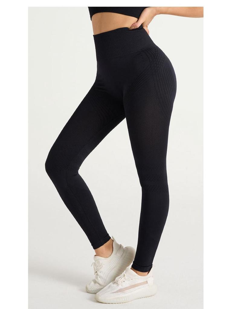 Europäische & Amerikanische High Waist Pfirsich Po-Lifting Yoga-Hose - Herbst/Winter Fitness-Leggings mit Hoher Elastizität
