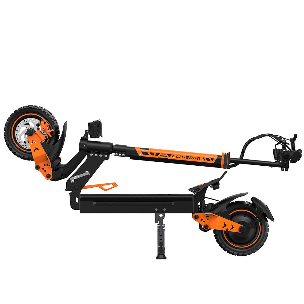 LIT-GOGO Z1 Elektrická koloběžka 10" kolo 800W špičkový motor Dvojité kotoučové brzdy Max. dojezd 50 km Připojení k aplikaci 48V 15,6Ah Skládací