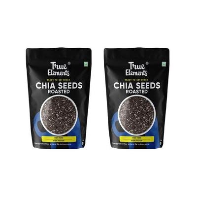True Elements Roasted Chia Seeds 125g * 2 - Chia Seeds for Eating, Diet Food