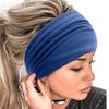 Women Solid Color Stylish Comfortable Sports Stylish Headband Elastic Wide Band Hair Tie  Knot Sweat Absorbing Hair Accessory