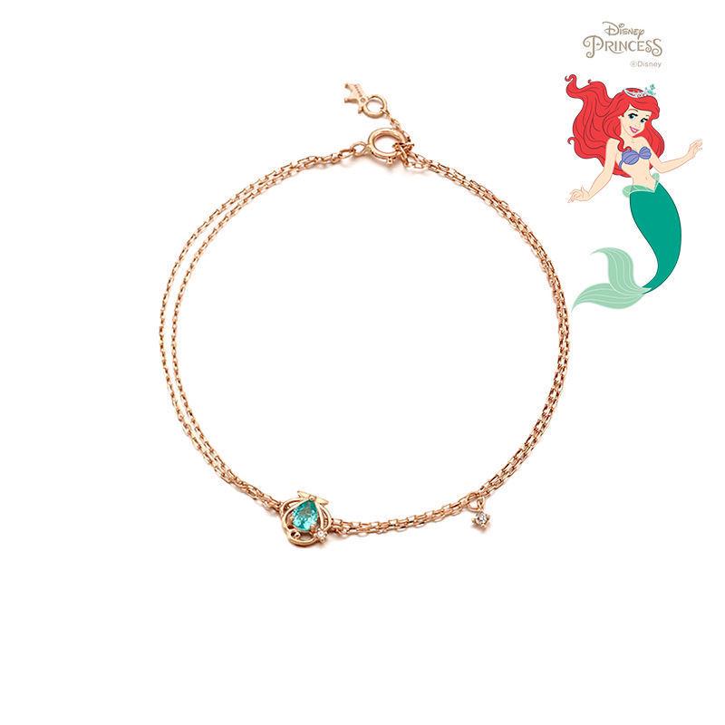 Weihnachtsedition Disney Belle Prinzessin Armband: Exquisiter Luxus-Silberschmuck für Damen