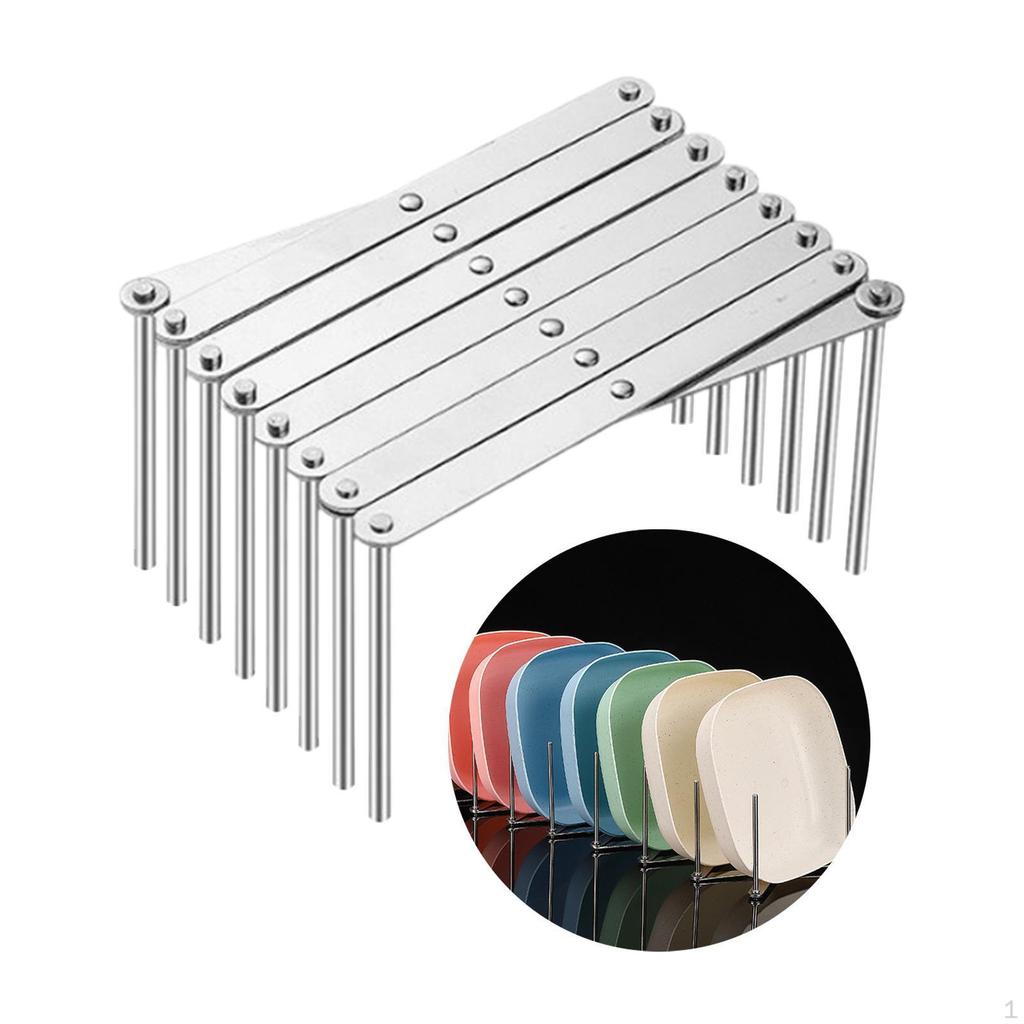 Dish Drainer Folding Sturdy Single Tier Easy Clean Kitchen Organizer Holder