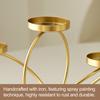 Yousheng Cast Iron Candle Holder Decoration Home Office Living Room 3-Arm Candlestick Metal Tealight Candle Stand Dining Table Centerpiece Ornament