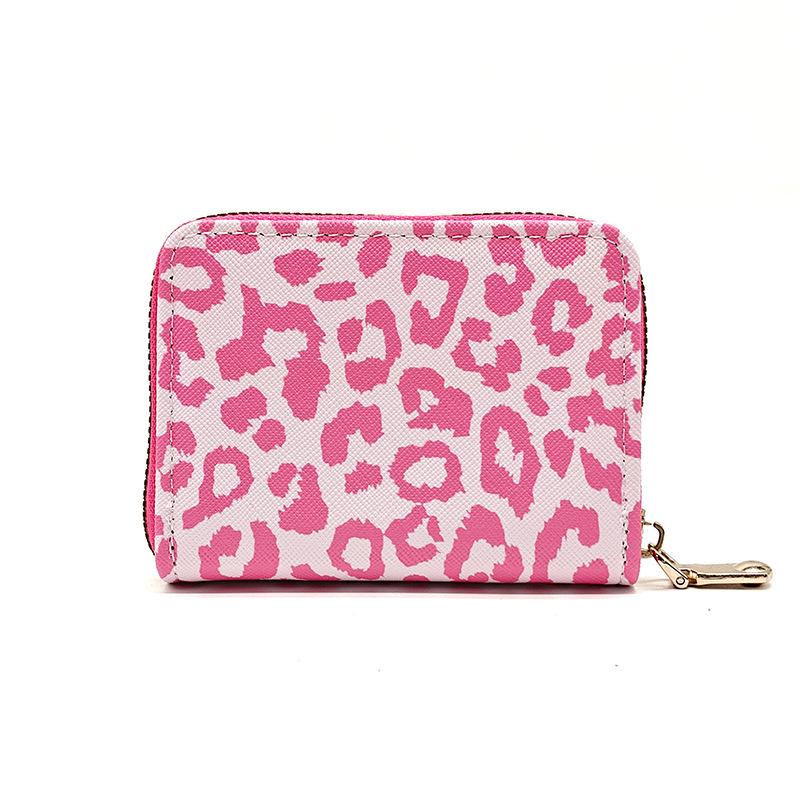 Leopard Print Card Bag, Women's Large-capacity Multi-function Credit Card Holder Card Holder High-end Sense Men's Zipper Wallet