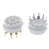 1Pc Gold Plated 9Pin Pcb Ceramic Tube Socket Valve Base For 12Ax7 12Au7 Ecc83