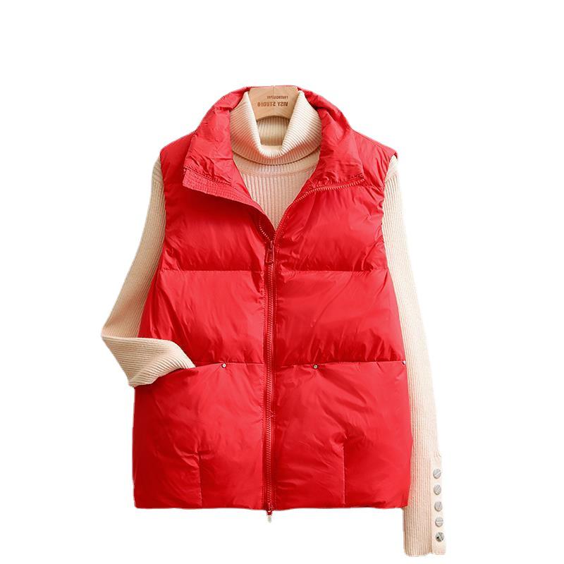 2023 Women's Trendy Loose Thickened White Duck Down Vest—Autumn/Winter Collection