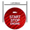 Red Real Carbon Fiber Keyless Engine Push Start Button For Mazda 3 6 CX-3 CX-5..