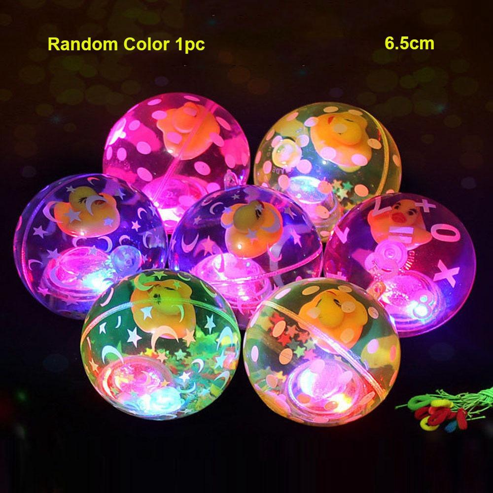 Multistyles Flash Jumping Ball Interactive Glowing Bouncy Ball Cute LED Glitter Elastic Ball