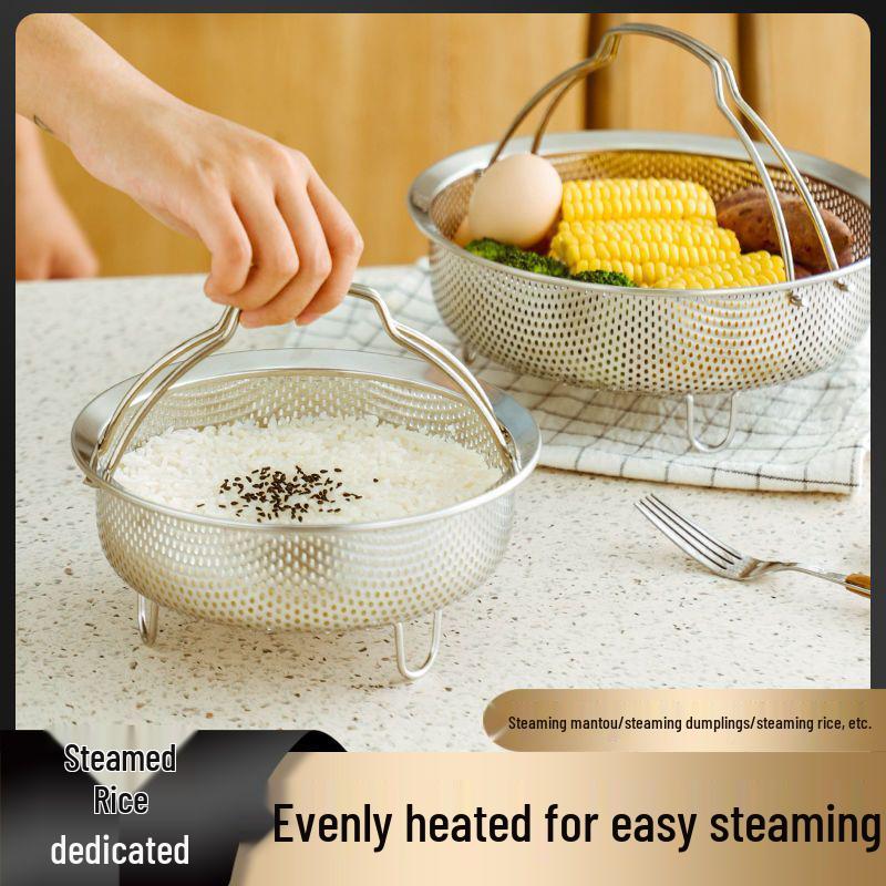 304 Stainless Steel Multi-Purpose Kitchen Colander for Washing and Draining Vegetables, Fruits, and Rice