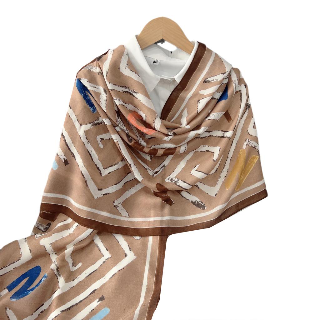 New cotton and linen scarf women's fashion long neck protection scarf decoration versatile air-conditioned room warm shawl