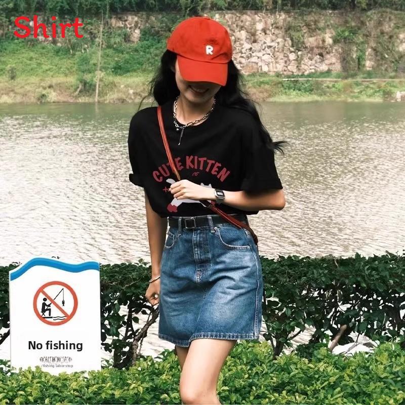 Anime Cartoon Womens Short Sleeve T Shirt With Cotton Fabric For Casual Summer Wear
