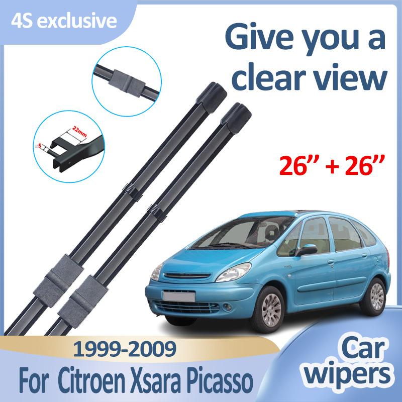 Car Front Wiper Blades For Citroen Xsara Picasso Accessories 1999-2009 Durable Slient Windshield Windscreen Wipers Blades Tools