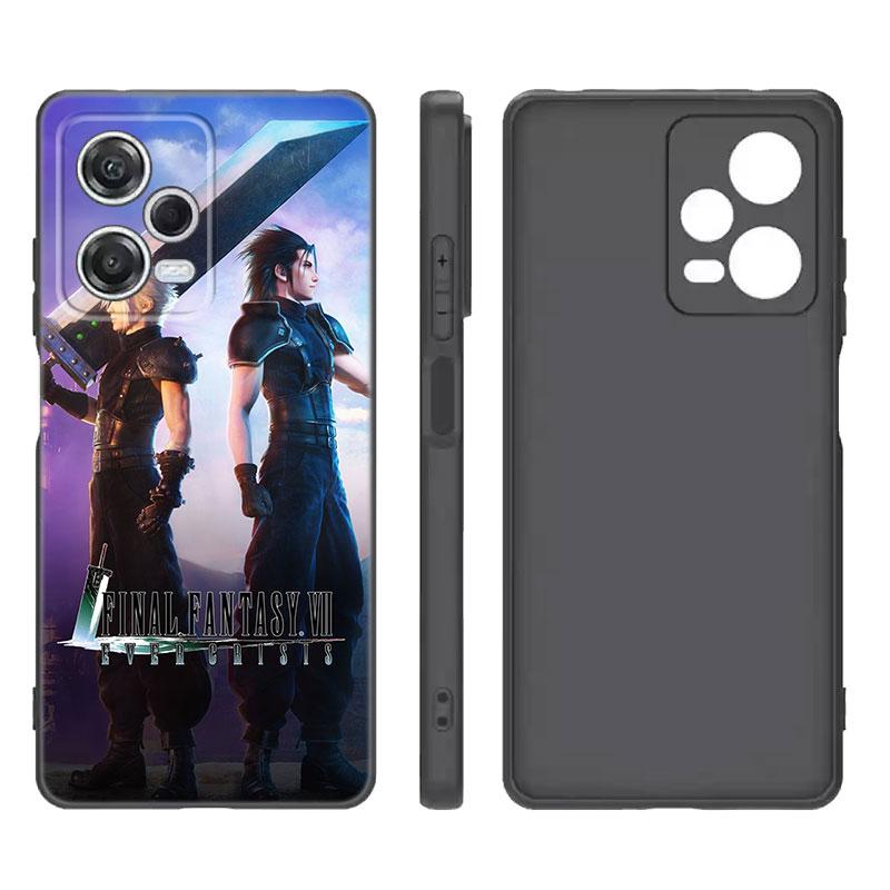 Game Final Fantasy Black Silicone Phone Case For Xiaomi Redmi Note 9 10 11 11S 11T 12 13 Pro 5G Plus 9S 10S 12S