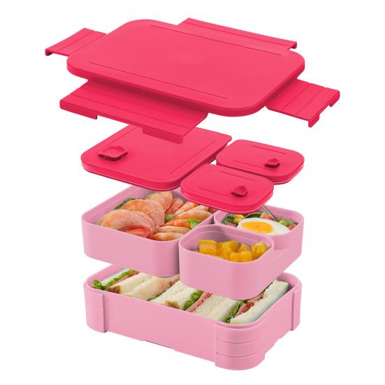 Bento obědový box pro dospělé a děti, nepropustný obal na oběd, vícedílná nádoba na plánování jídla