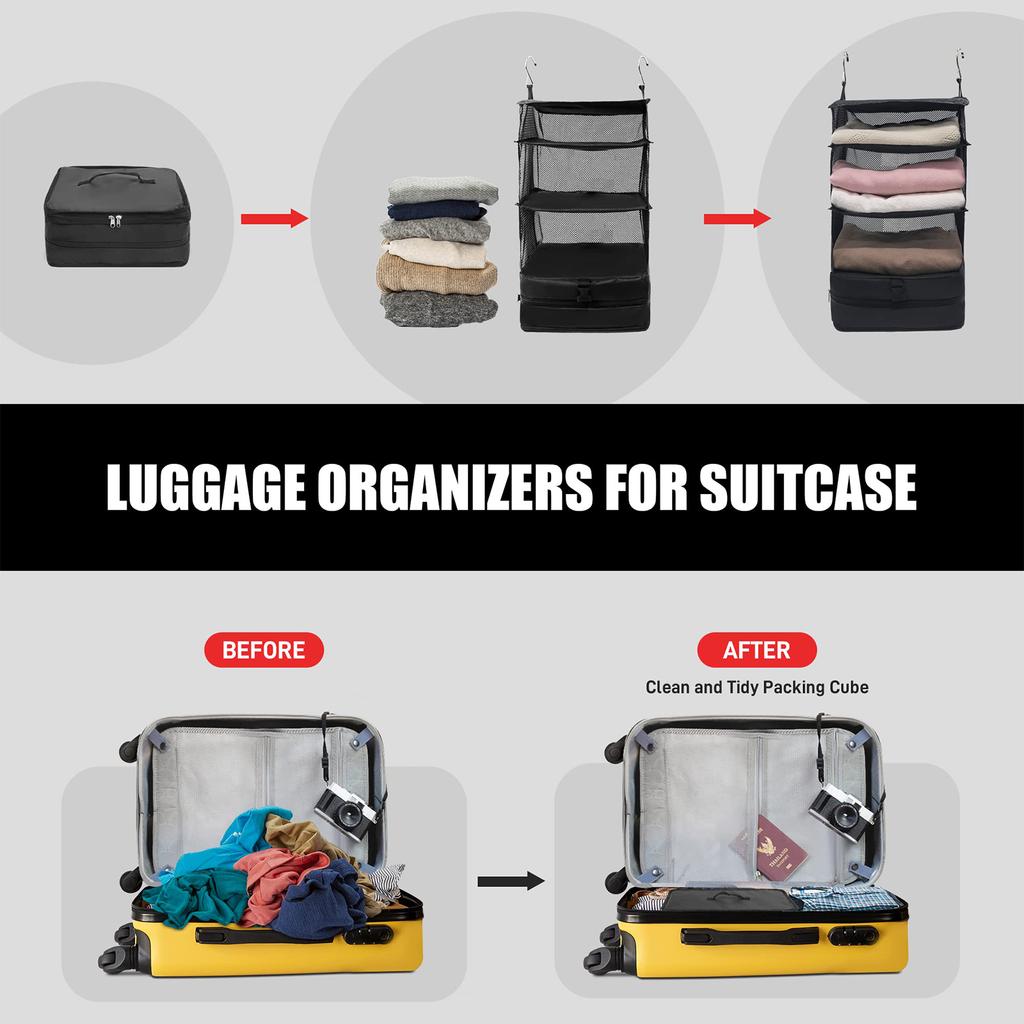 Aazon.co | IAOJIE Hanging Travel Organizer, Carry On Luggage