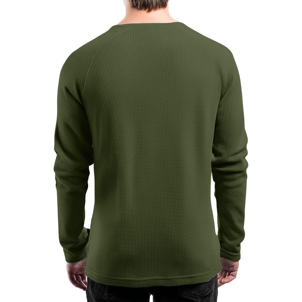Men's Loose Casual Button Down Collar Long Sleeve Top