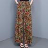 Sommer-Hosen mit weitem Bein für Damen Vintage Kleidung Übergröße Locker Lässig High Waist Hosen
