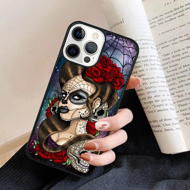 

Cute Dead Skull Owl Phone Case Back Cover for iPhone 17 Air 16 15 14 13 11 12 Pro Max Plus Fundas Coque iPhone 13