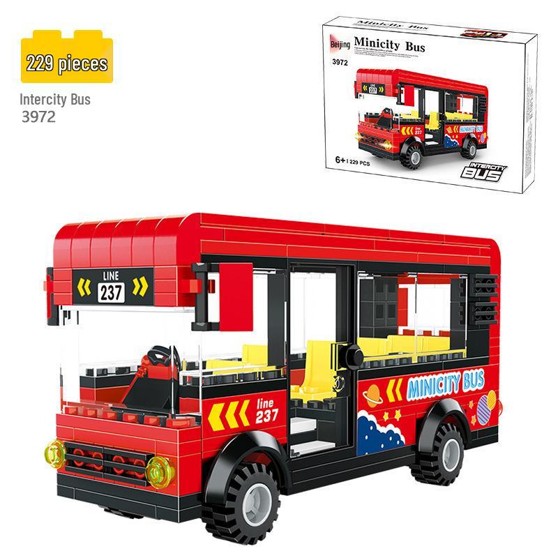 Wange City Transportation Container Engineering Vehicle Building Blocks for Children
