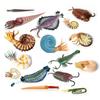 Plastové figurky kambrických mořských živočichů Baculit Opabinia Nautilus Trilobita Eurypterida Model Miniaturní prehistorické figurky Hračka