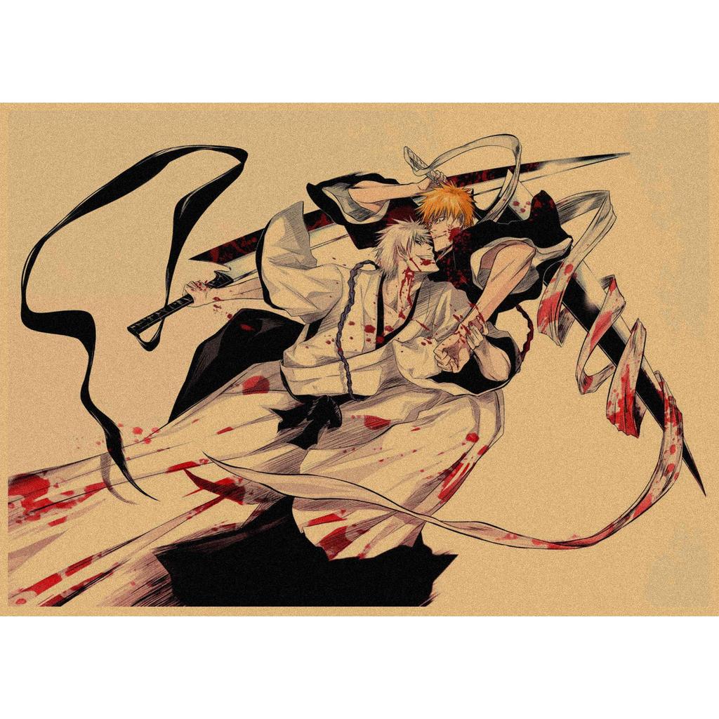 Bleach Anime Retro Kraft Paper Poster Wall Decoration