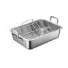 Roasting Pan with Rack Versatile Rectangular Roaster Premium for Kitchen, Bakers
