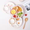 8.4 Inch Ceramic Dividing Plates Household Japanese New High Aesthetic Cartoon Print Dining Tableware Weight Loss Creative Dish
