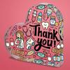 1pc Nurses Acrylic Plaque Thank You Gifts for Nurse Appreciation, Nursing, Student Heart-shaped Designs Souvenirs Desk Decoration, Country Door Decor