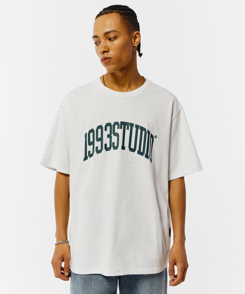 1993STUDIO Authentic Arch Logo T-Shirt_Light Grey