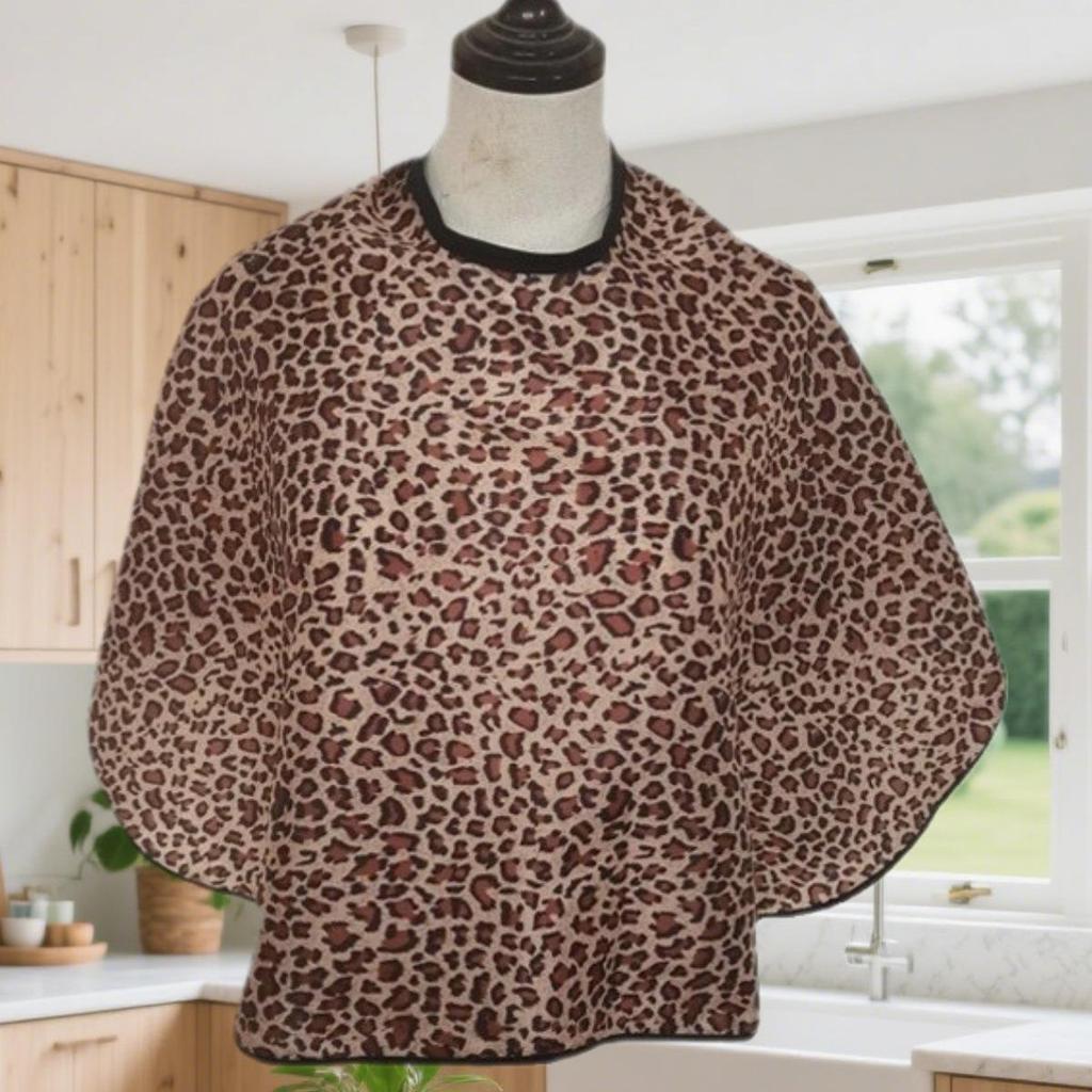 Non-Stick Black Hairdressing Cape for Dyeing & Perming - Stain-Proof & Oil Resistant