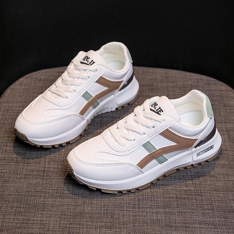 

ins корейская версия новой женской обуви Forrest Gump 2025 осень студенческие спортивные кроссовки повседневные туфли на платформе с низким верхом на шнуровке 40 коричневый