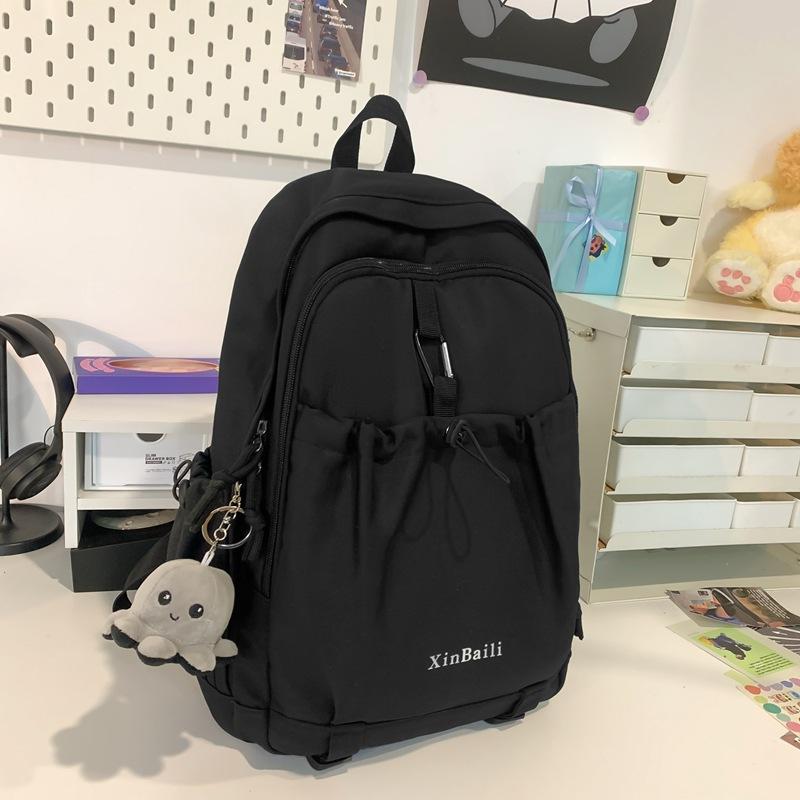 School bag female college student Korean version niche high-value durable backpack women's light and simple large capacity backpack new style