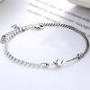 VENTFILLE 925 Sterling Silver Diamond-Studded Butterfly Bracelet Women's Fashion Temperament Flower Adjustable Bracelet