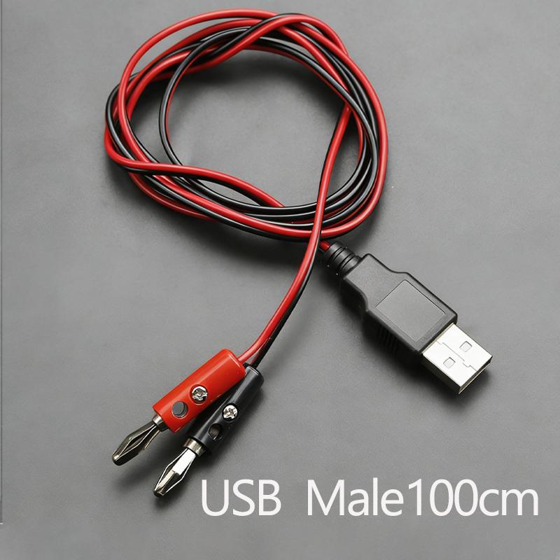 DIY Test Cable USB Male/Female to 4mm Banana Plug a Female Charging Cable USB Socket to Banana Plug Connection Wire