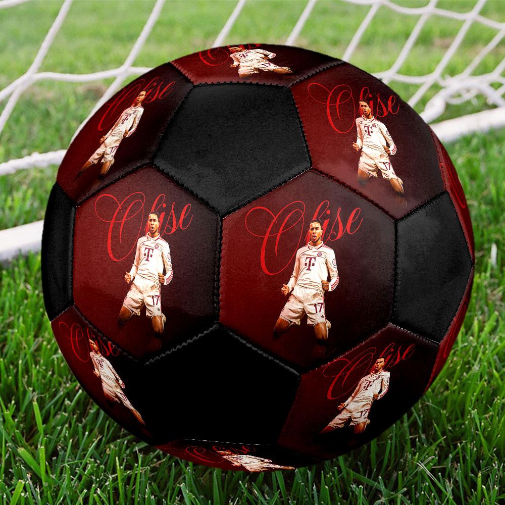 Michael Olise Bedruckter Fußball Größe 5, Maschinengenähtes PVC, Langlebig & Hoher Rückprall, Für Alle Altersgruppen Geeignet, Fanartikel, Spiele & Außenbereich.