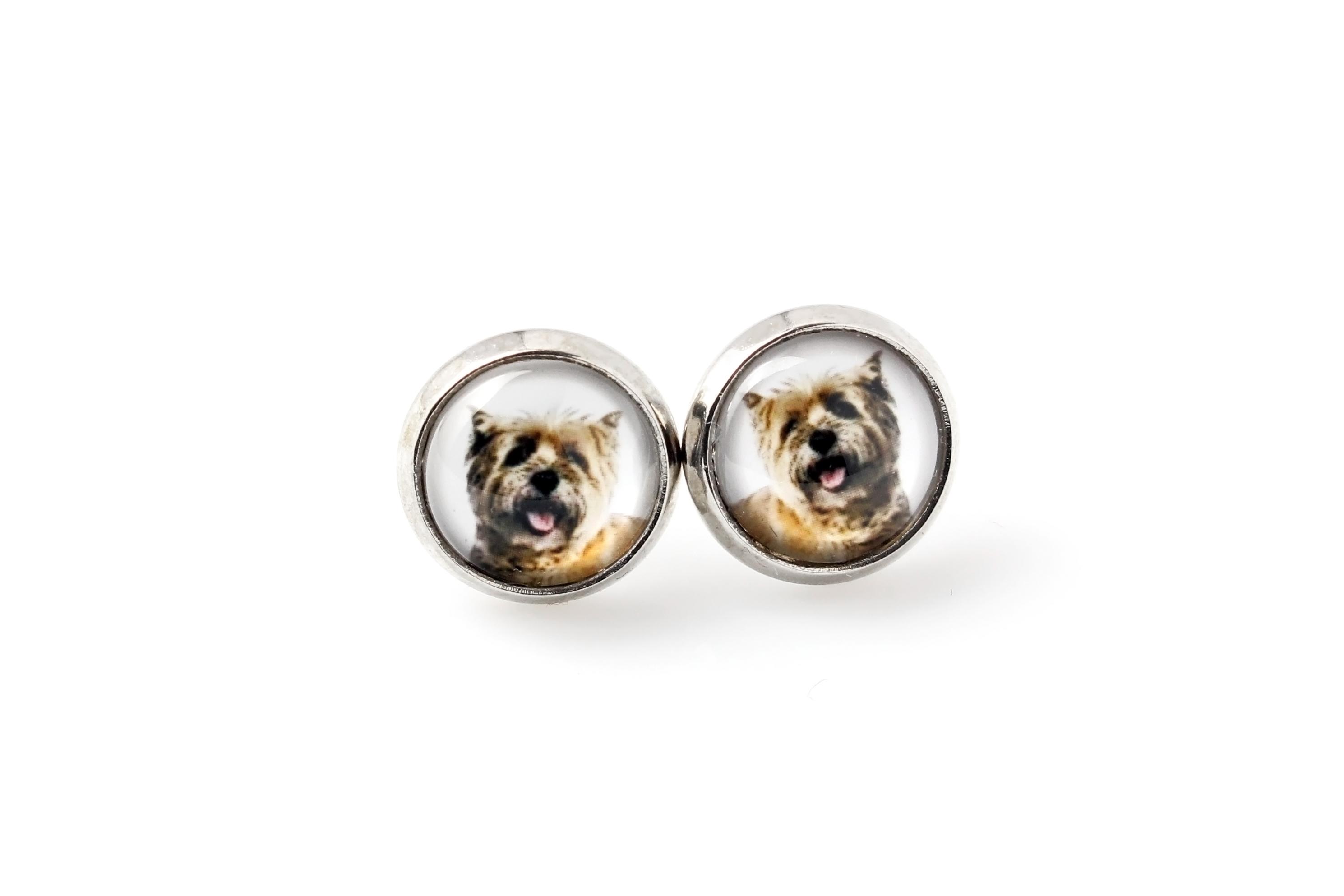 

Cairn Terrier - earrings your photo handmade, own photo, jewelry from the Art.-Dog brand срібний