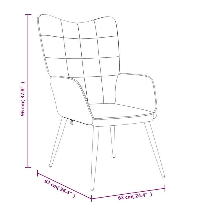 VidaXL Chaise de Relaxation et Tabouret Fauteuil avec Repose-pied Chaise de Salon Salle de Séjour Maison Intérieur 327956