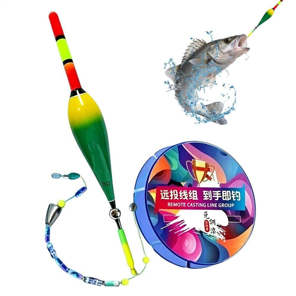 Set di Canna da Pesca Automatica Bobber per Lanci Facili Galleggiante Che Cambia Colore Accessori da Pesca