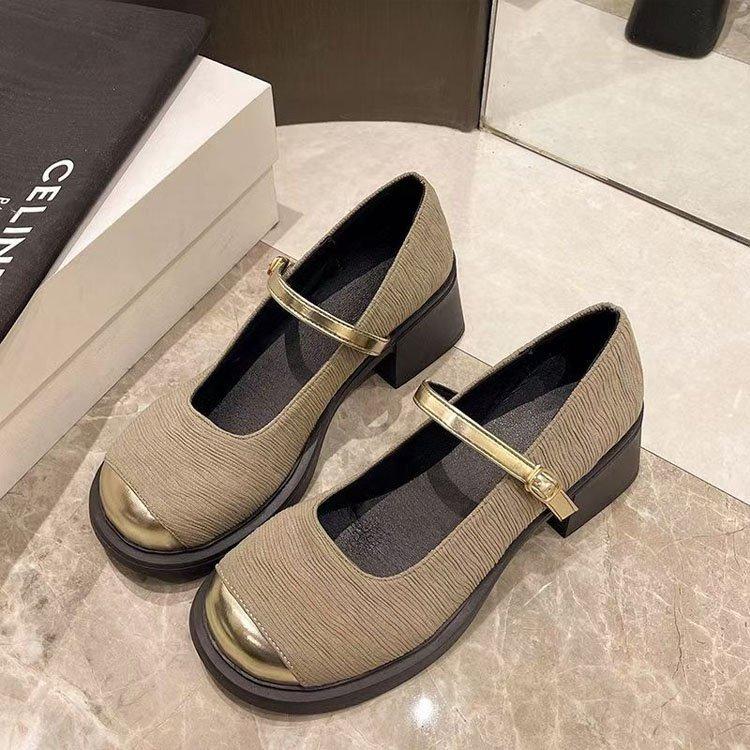 

Mary Jane women s shoes 2025 autumn new popular small fragrant single shoes women s versatile thick heel late evening gentle shoes 40