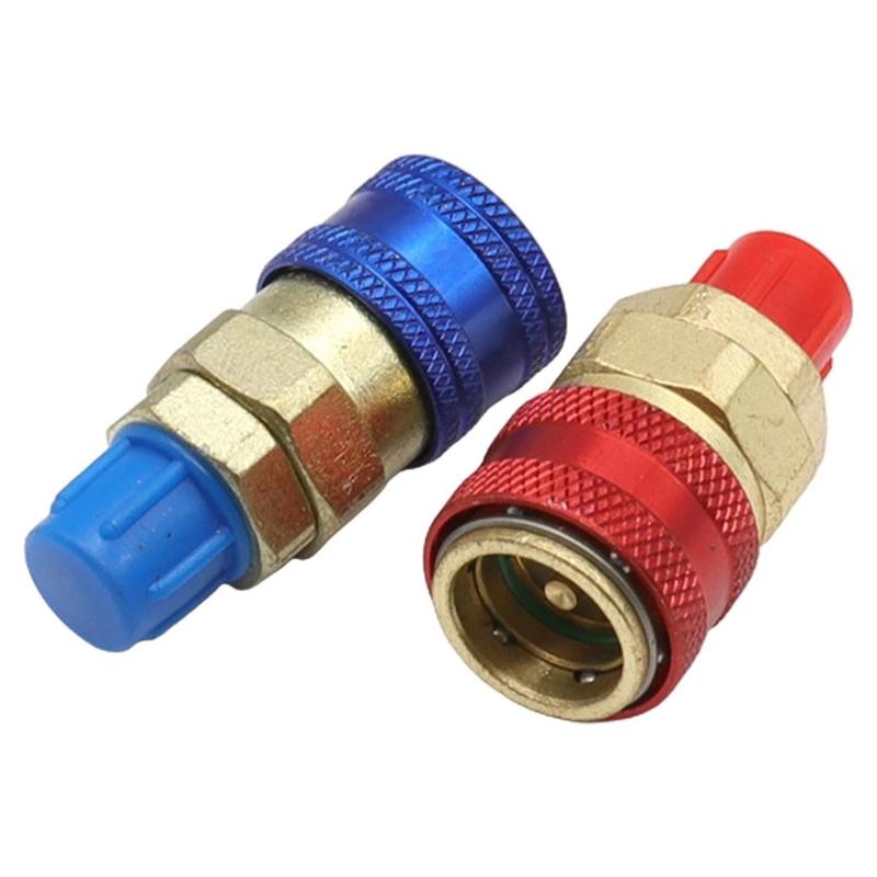Professional R134A Air Conditioning Quick Connect Adapters Refrigerants Quick Connect Conversion Adapter Pair Parts