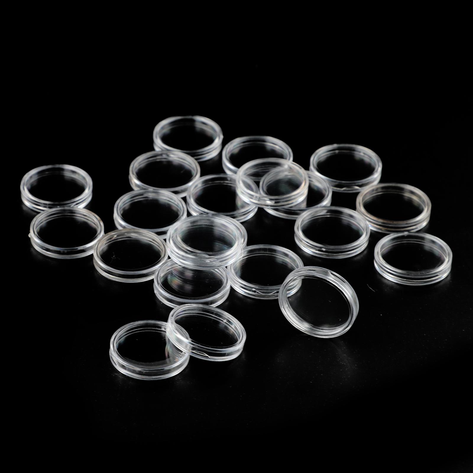 

Transparent Round Plastic Coin Holder Containers Storage Boxes Case 100Pcs 26mm Diameter Crescent Opening Secure Storage China Mainland