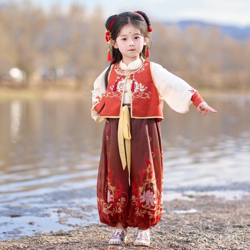 Children's Nezha Hanfu Chinese Style Outfit