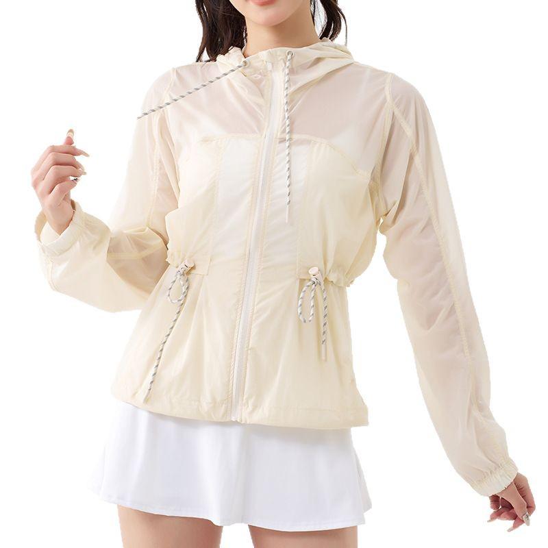 Women's Lightweight Hooded Jacket - Quick-Dry, Breathable, Skin-Friendly Sportswear for Spring & Autumn