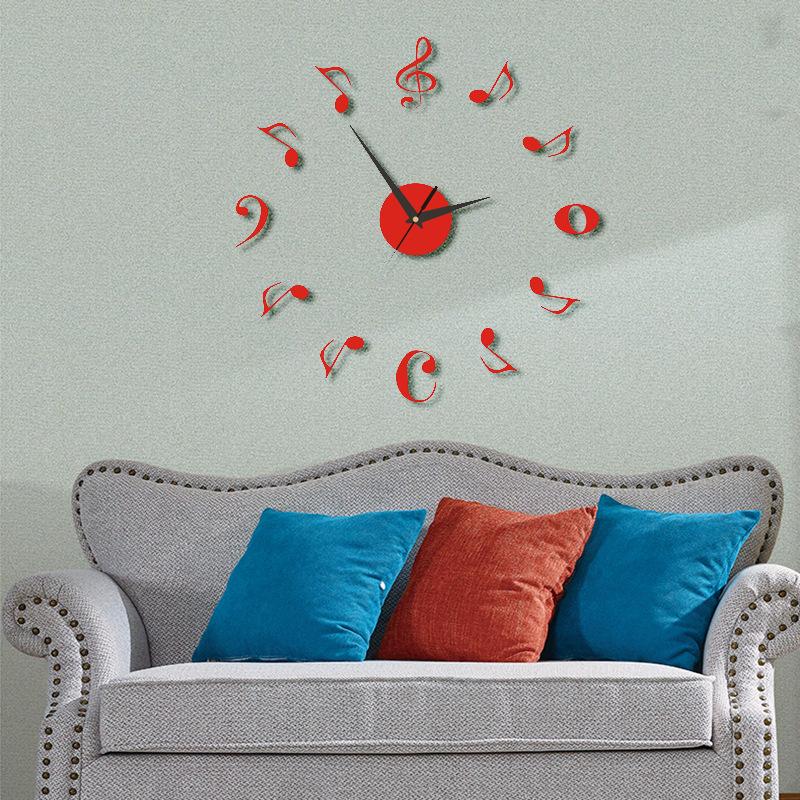 Creative DIY Silent Wall Clock Living Room Fashion Art No Punching Clocks Nordic Minimalist Personalized Wall Stickers Clock