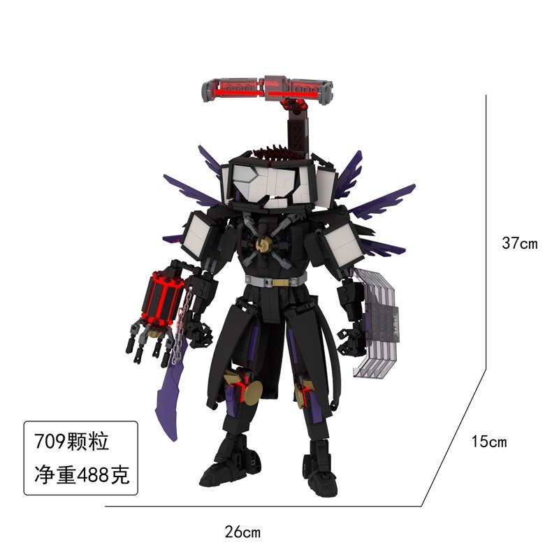 MOC latest toilet man vs monitor man battle damage Titan TV man mecha assembly particle construction brick toy