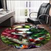 Harley Quinn Joker Print Round Rug, Washable Floor Carpet, For Entryway Dorm Laundry Room Office Study, Home Decor Birthday Christmas Gift